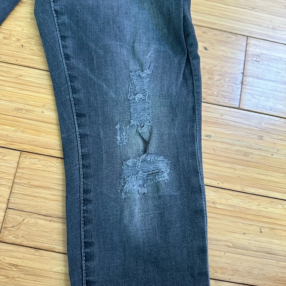 Zara Boys Charcoal Distressed Skinny Jeans | Adjustable Waist | Size 13–14 (164)
